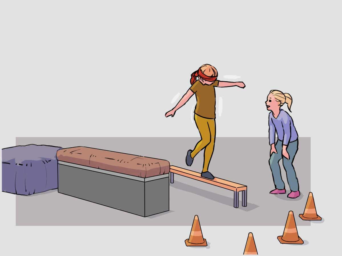 Walking a course with a guide