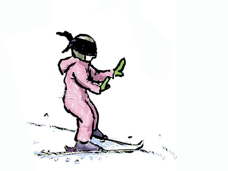 Blind Man's Buff on Skis