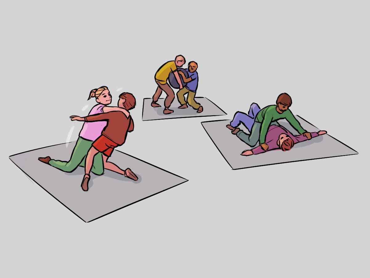 Kneeling wrestling
