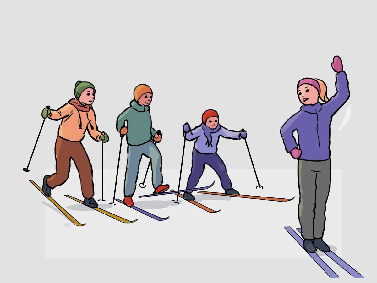 Red light on skis